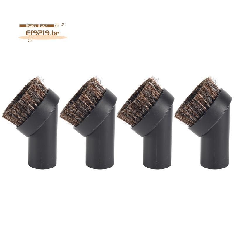 [Oferta Especial E] 4 Peças De Aspirador De Pó Com Cerdas De Crina , Substituição De Escova Redonda , Ferramentas De Lim