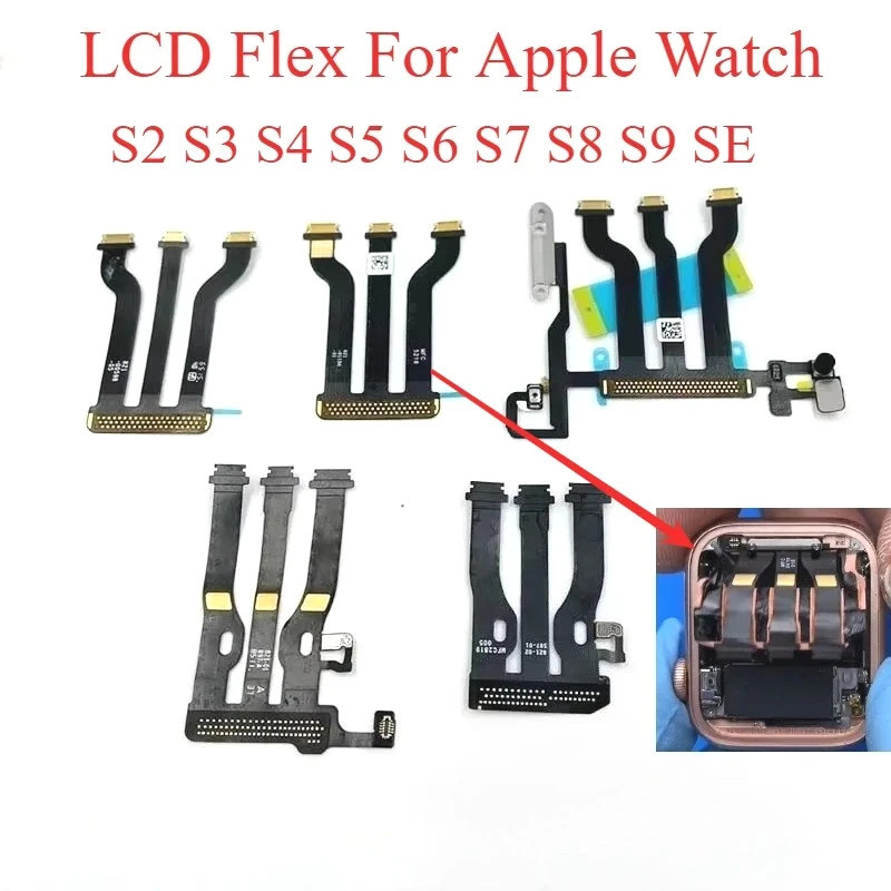 Conector da Placa-Mãe com Tela LCD Touch Screen e Cabo Flexível LCD para Reparo de i Watch S1 S2 S3 S4 S5 S6 S7 S8 SE2