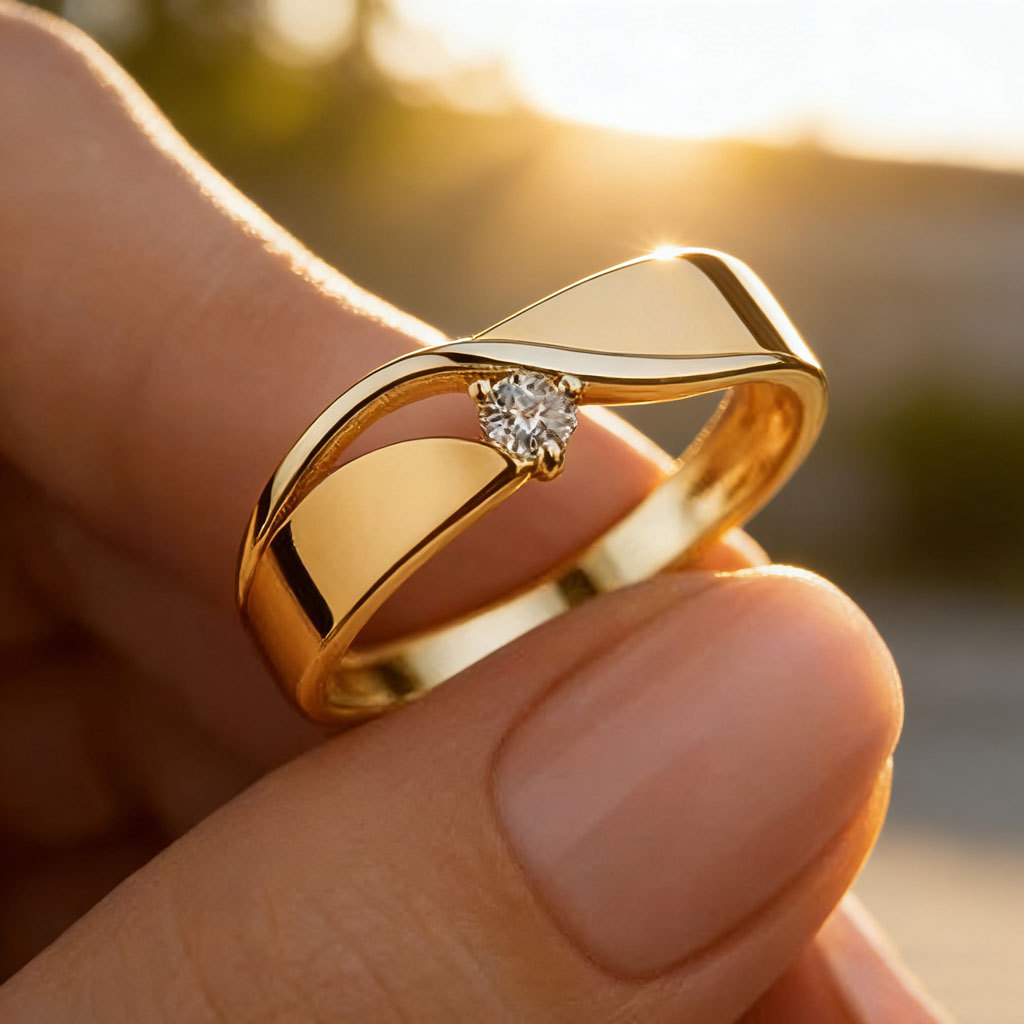 Acessório popular e muito vendido: anel feminino com design geométrico ultra brilhante, novo anel cravejado de diamantes
