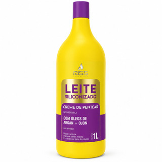 Leite Siliconizado Creme de Pentear 1L Argan e Ojon Anti Frizz