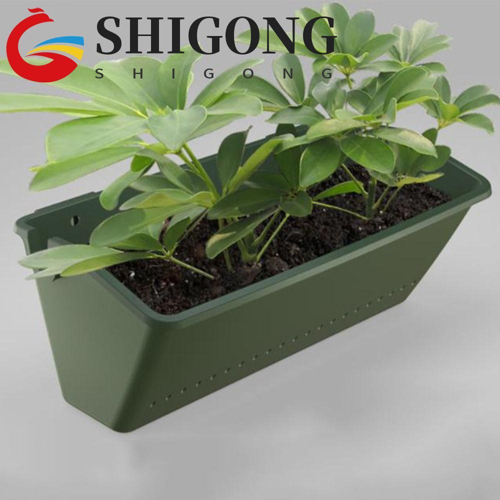 SHIGONG Vaso De Flores , Caixa De Plantio Verde Para Pendurar Na Parede , Ferramenta Bonsai , Recipiente De Sementes De