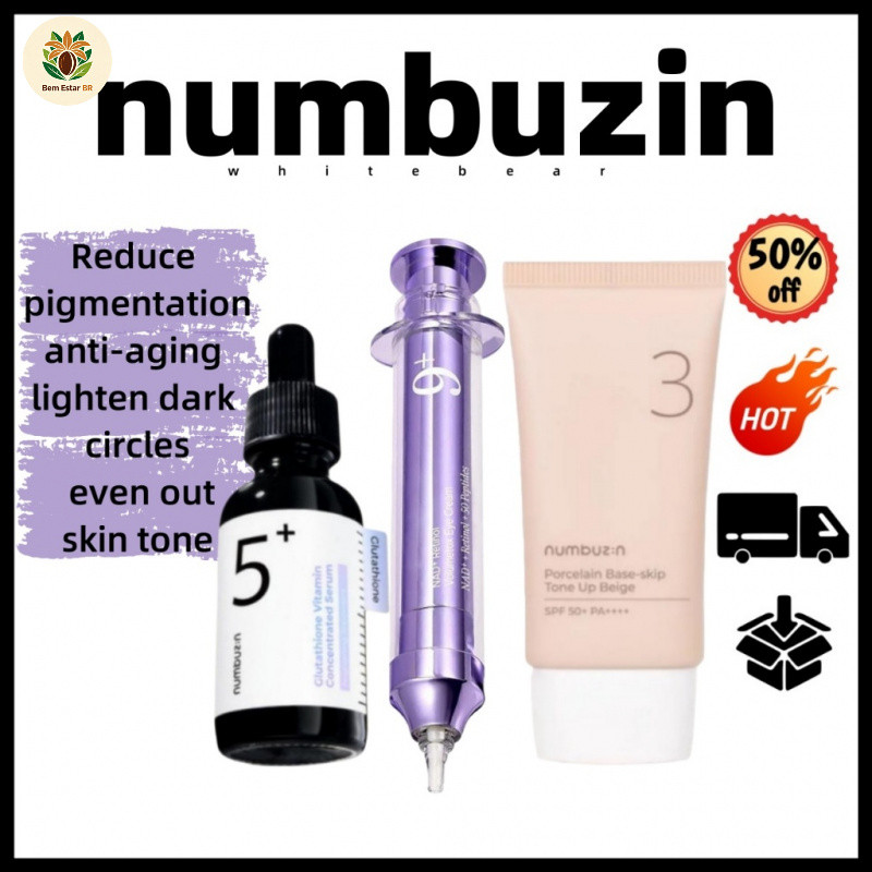 5.5 [Numbuzin] Sérum de Glutationa N.º 5 + Ampola para Olhos 9 + 3 Bege Tonificante |     Iluminador, Cuidados com a Pel