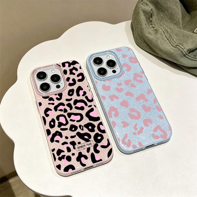 Caso Glitter Para Samsung S26 Ultra S25 S24 Plus S23 FE S22 S21 S20 A17 A07 A06 A15 A16 A56 Pastel Animal Ponto Luxo Cap