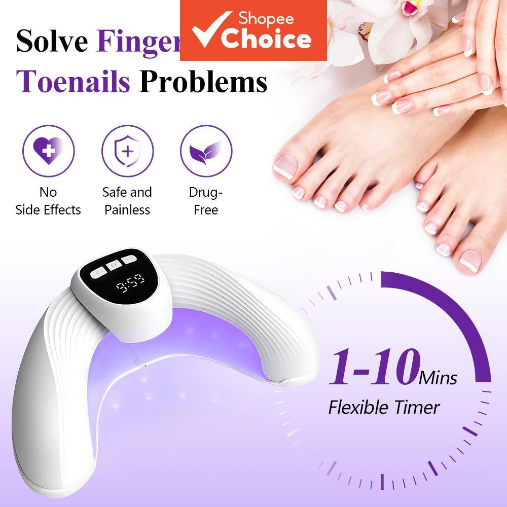 Máquina de fototerapia de unhas cinza, lâmpada de fortalecimento de unhas em meia-lua, mini lâmpada dobrável de secagem