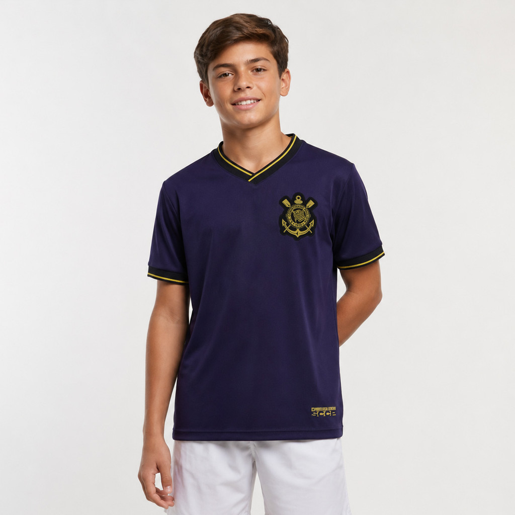 Camisa Corinthians Dry Juvenil Roxa