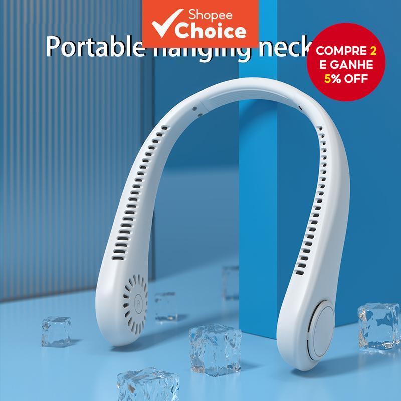 Ventilador de pescoço Life3 portátil recarregável sem lâminas, 3 velocidades, vento forte, mini ventilador elétrico,