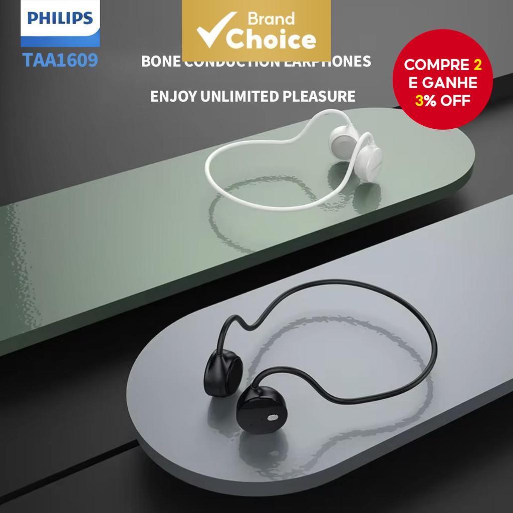 Philips TAA1609 Fones De Ouvido Sem Fio Bluetooth 5.3 Alta Fidelidade Estéreo HD Microfone Longa Duração Da Bateria Espo