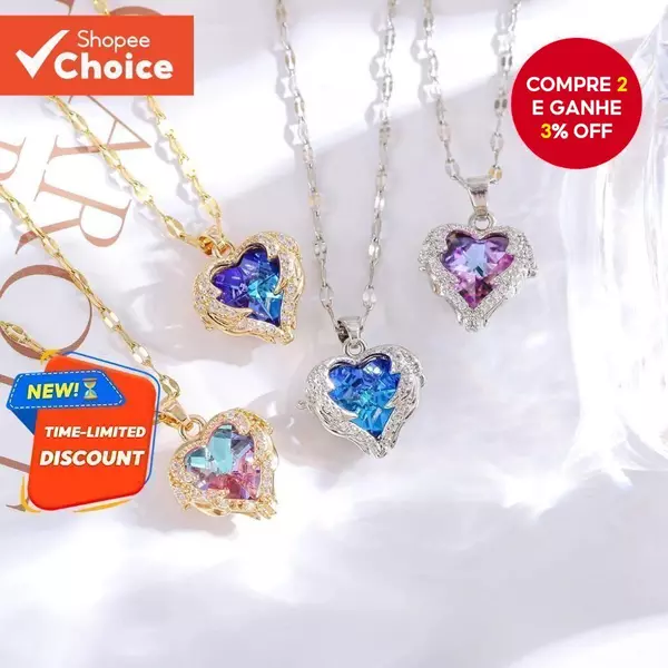 Colar De Coração De Cristal – Corrente De Clavícula Inspirada No Oceano , Joias De Luxo Minimalistas Para Mulheres
