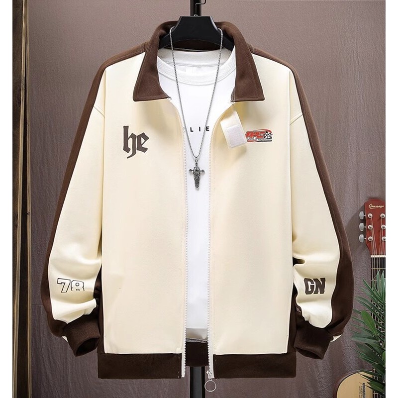 Jaqueta masculina estilo baseball americana