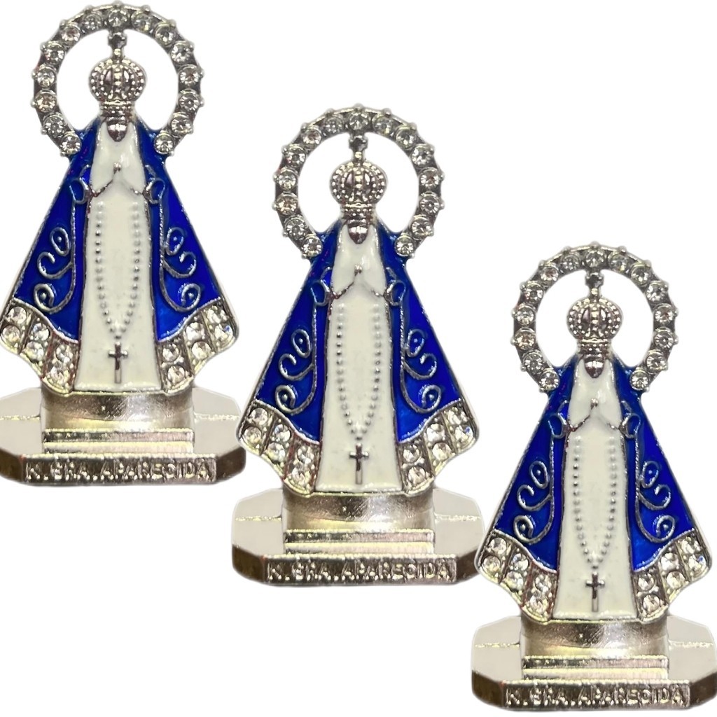 Imagem Da Nossa Senhora Aparecida Com Painel De Caminhão De Carro Golden Crown (Prata)