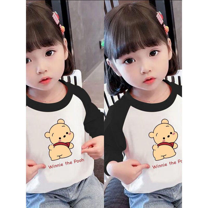 Meninas camiseta de manga comprida primavera outono estilo 2026 novo estilo infantil estilo ocidental camisa de fundo be