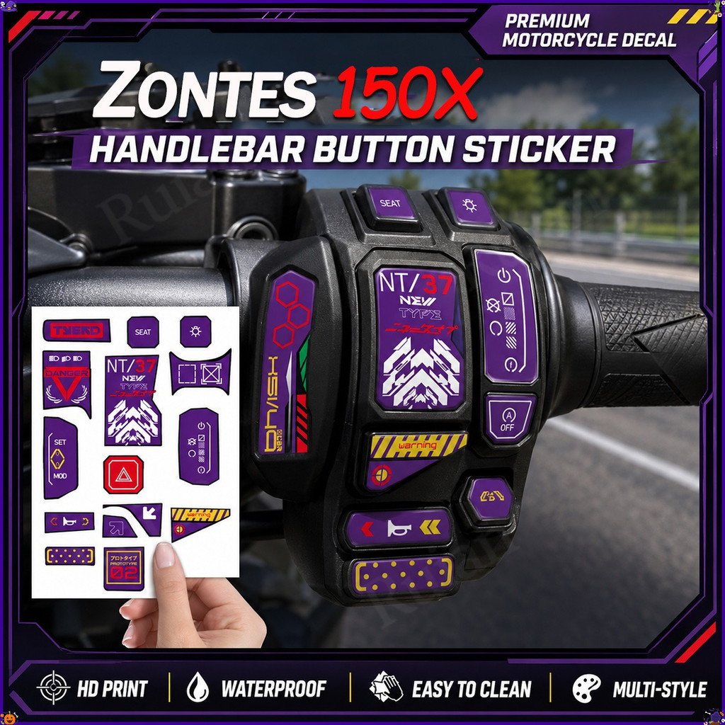 150x Adesivos De Botão Coloridos Para Motocicleta Adequados Zontes 150x Acessórios De Desenho Animado Botões De Guiador
