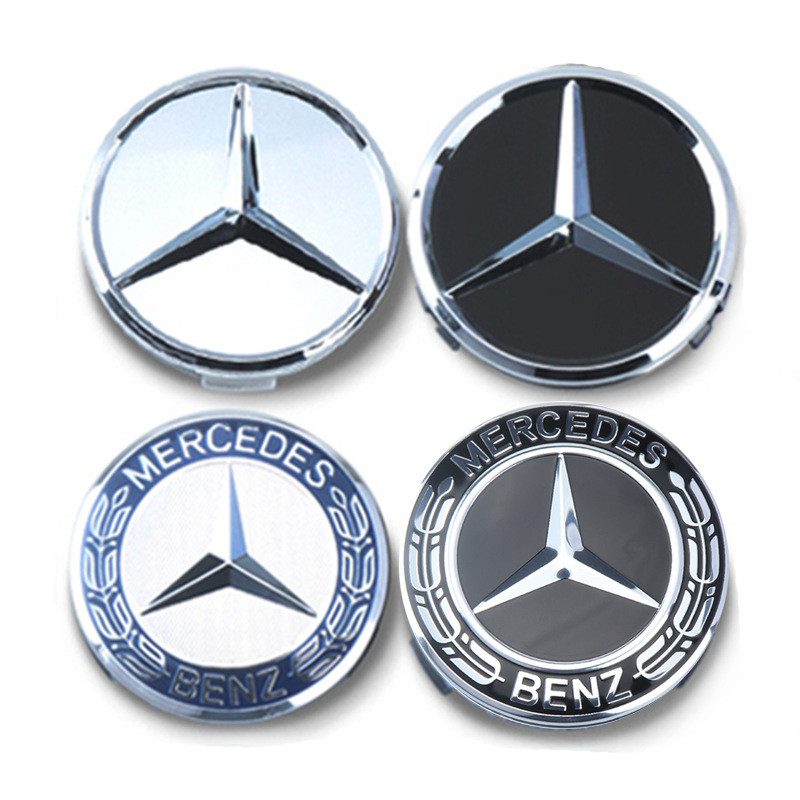 Adequado para calotas de roda Mercedes-Benz, calotas centrais de roda Mercedes-Benz com design de espiga de trigo de 75m