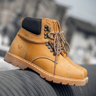 Botas Martin de couro genuíno genuíno botas gerais masculinas botas curtas britânicas botas de deserto botas de couro ao