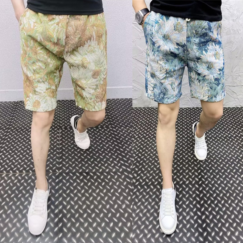 Moda na moda Shorts masculino verão Street wear magro-ajuste calças cortadas 2023 novo estilo masculino exterior wear Ca
