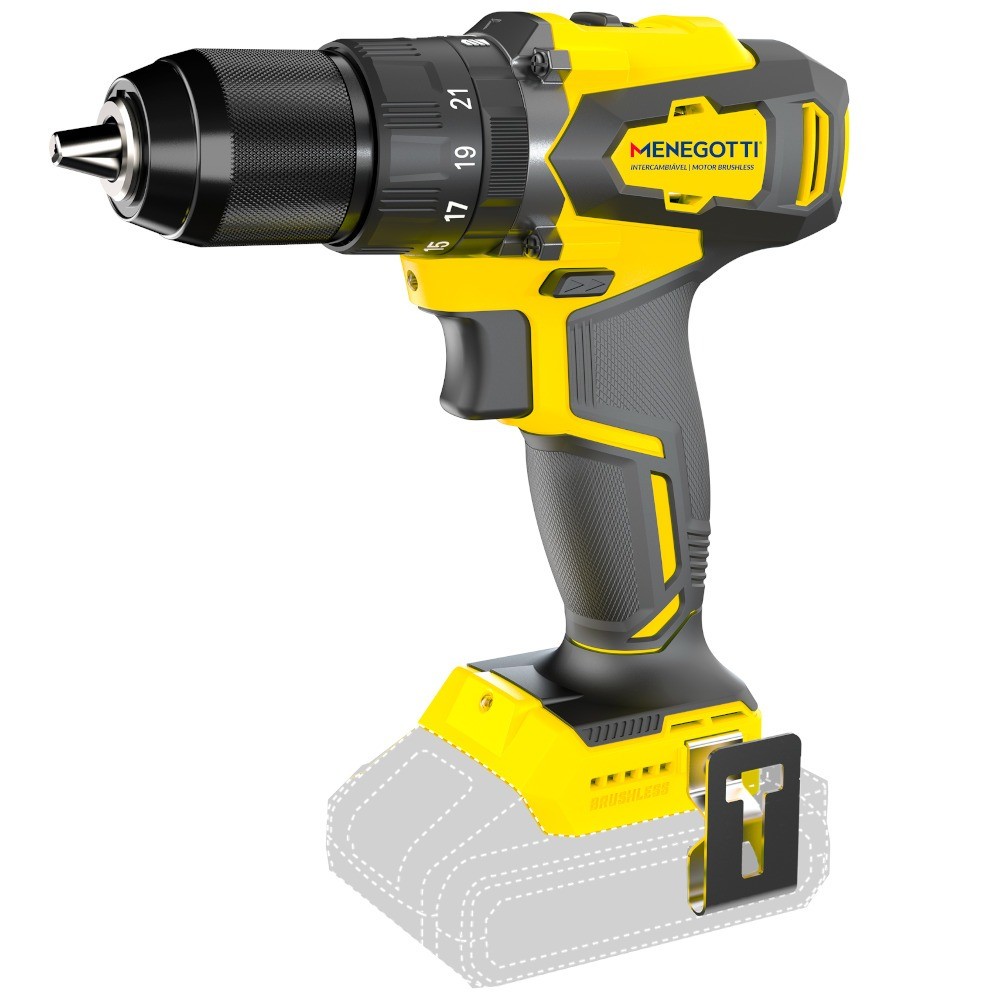 Furadeira parafusadeira 1/2" a bateria 20V Brushless Sem Bateria - MFI 20V Menegotti
