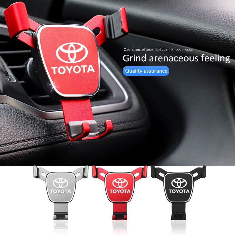 Suporte de Telefone para Carro com Clipe para Saída de Ar, Suporte GPS para Toyota Logo Camry Corolla Yaris Hilux Highla