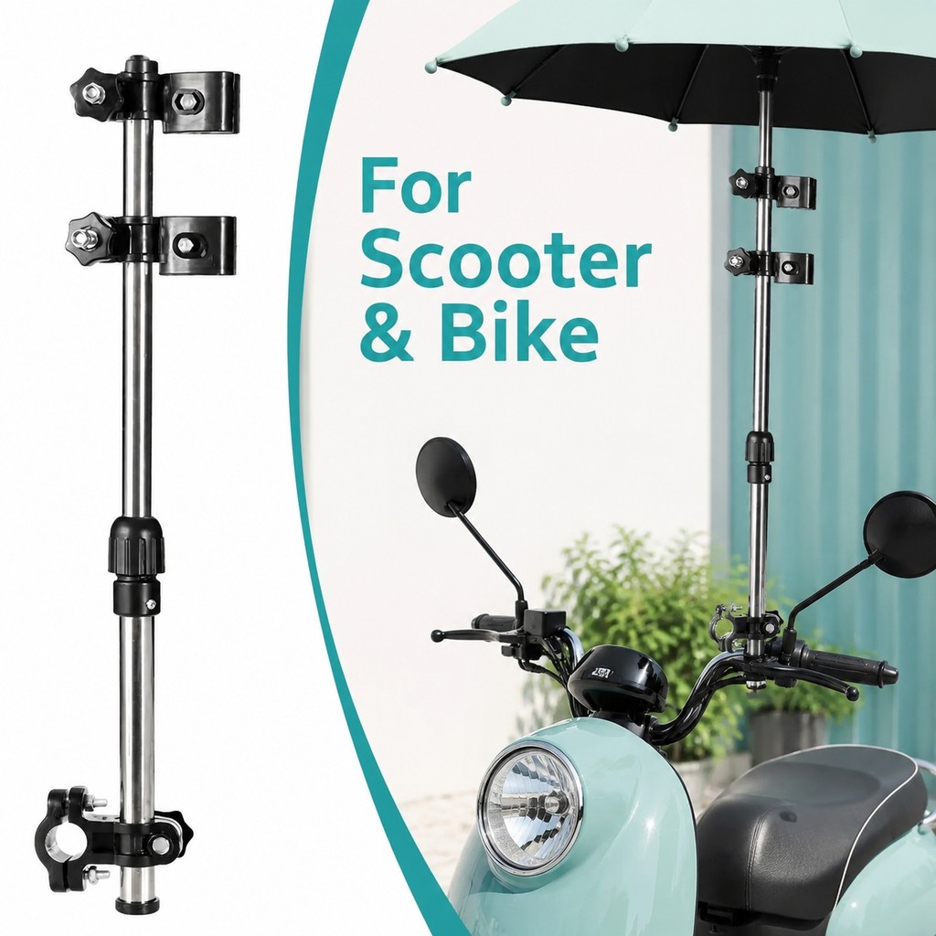 Suporte De Guarda-Chuva De Scooter Para Carrinho De Bicicleta De Veículo Elétrico E Passeio Ao Ar Livre