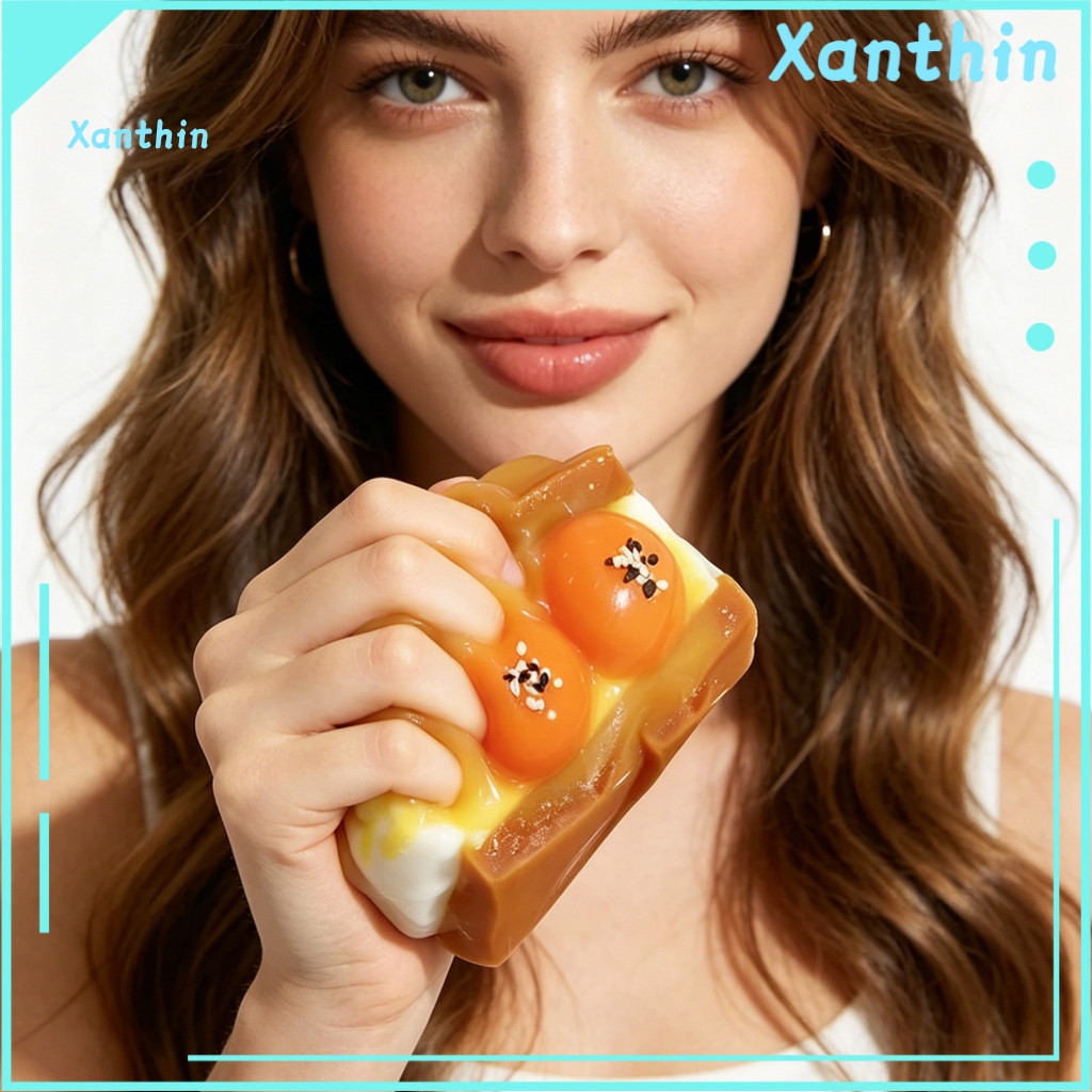 Food Grade Silicone Toy Slow Rebound Squeeze Realistic Toast Shape Stress Relief Decompression Squishy for Kids Adults H