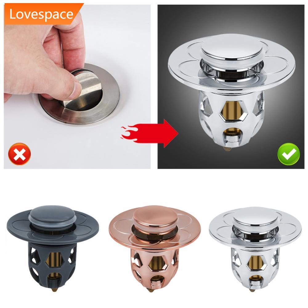 LS-STORE Cobre Pop-Up Bounce Núcleo Pia Drenos Rolha Lavatório Dreno Filtro Plug Banheiro Chuveiro Coletor De Cabelo Fer