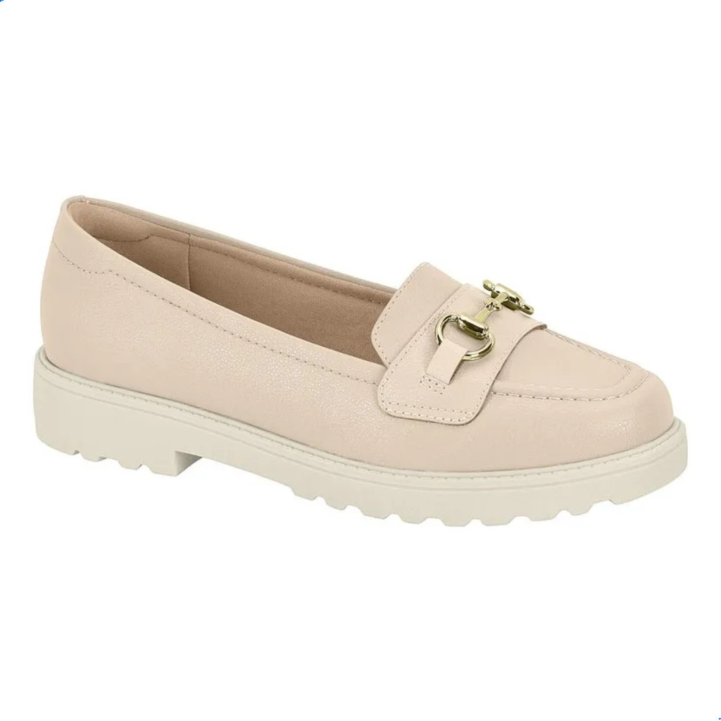 Sapato Modare Feminino Mocassim Loafer Tratorado Slip On Estiloso