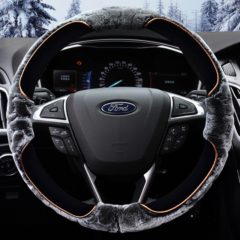 Adequado para Ford sharp World capa de volante inverno pelúcia afiada Ji Mondeo raposa Terrier asa tigre raposa