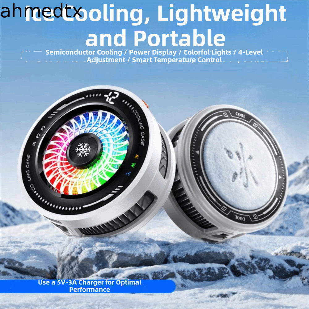 Refrigerador De Telefone Móvel AHMEDTXB , Grande Área De Dissipação De Calor 4 Modos AI Smart Temp Control Cooler