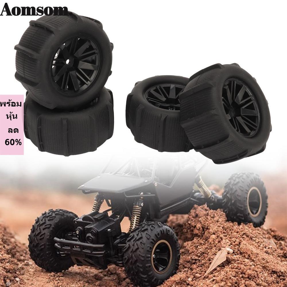 AOMSOM 4 Peças De Roda De Pneu RC , Peça Carro Com Absorção De Choque De Borracha , Cubo Sextavado De 12mm , Padrão De A