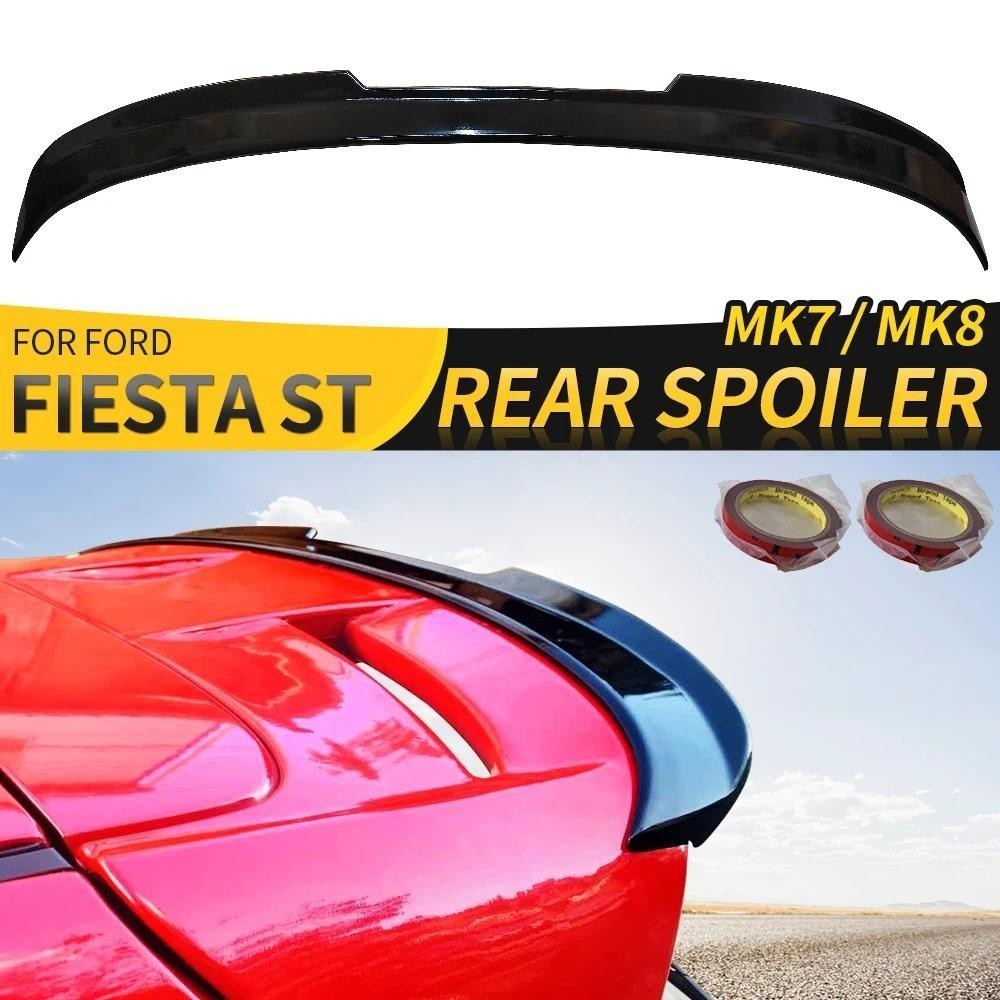 Para Ford Fiesta ST MK7 MK7.5 MK8 Spoiler Asa Traseira Cauda Pequena Extensão Tampa Adesivo ABS Estilo Do Carro Acessóri