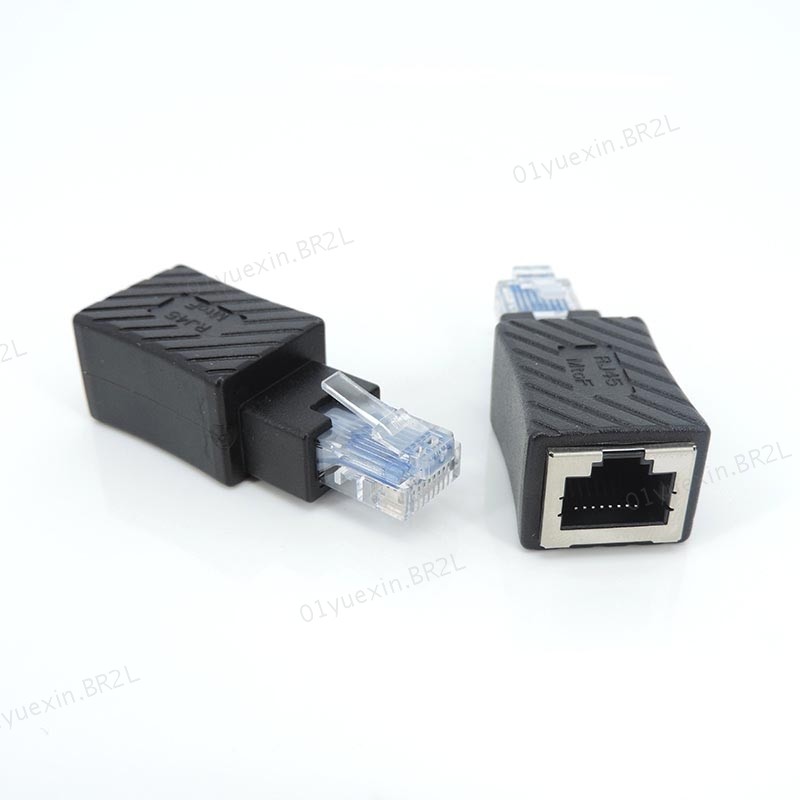 1 Peça/2 Peças/5 RJ45 Macho Para RJ45 Fêmea Cat5/6 Ethernet LAN Adaptador De Extensão Conector De Ângulo Computador Note