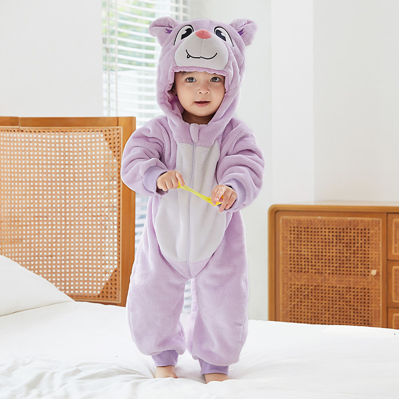 Bebê Bonito Morcego Unicórnio Tigre Panda Ponto Vaca Dos Desenhos Animados Macacão Infantil Crianças Animal Meninas Meni