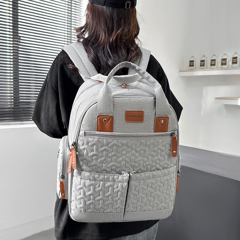 Grande capacidade mamãe saco multifuncional mãe bebê saco bebê mamãe com bebê passeio mochila lazer mochila andando saco