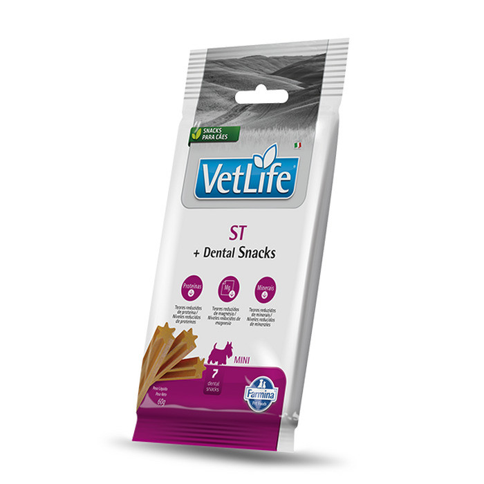 VETLIFE SNACK STRUVITE CÃO ADULTO MINI 60G