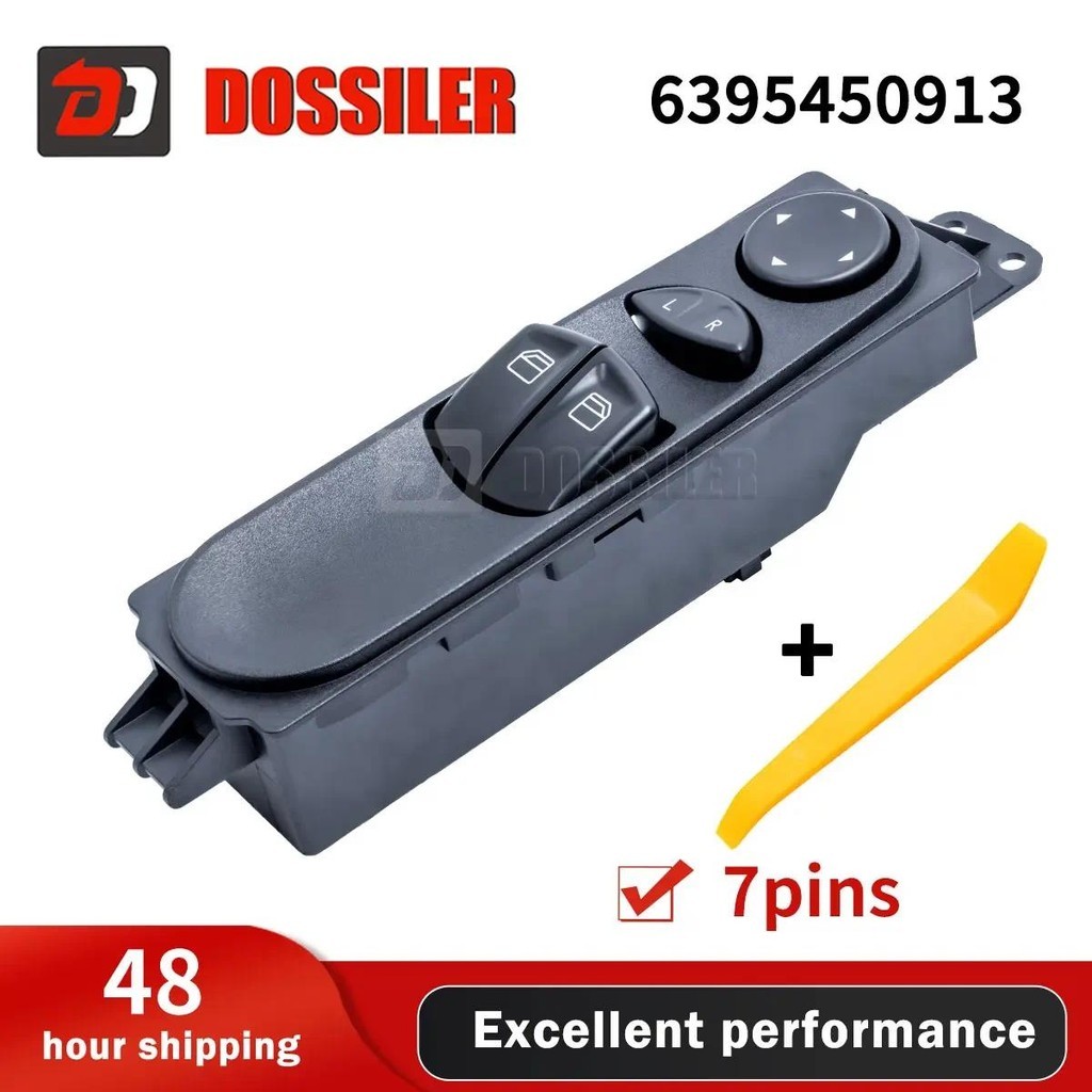 6395450913 Dossiler Para Mercedes-Benz W639 Vito Mixto Kasten 2003-2015 Frente Esquerda Interruptor Da Janela Mestre De