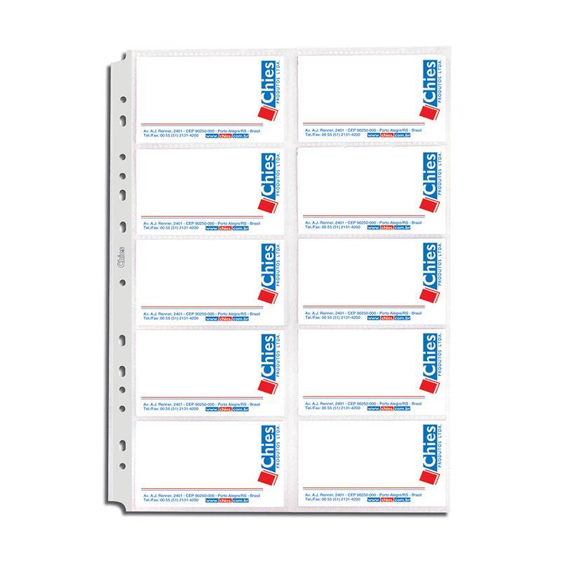 Refil para porta cartão com 10 unidades 1694 Chies