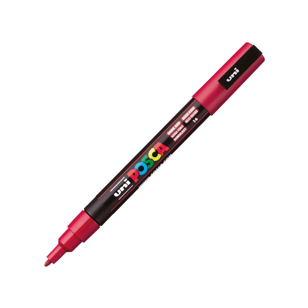 Caneta Posca PC-3M Vermelho Escuro Uni-Ball