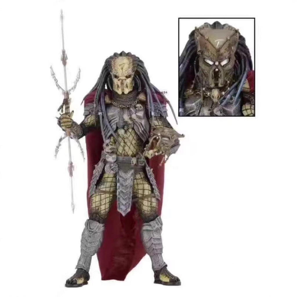 NECA Alien Wars AVP Predator 17a Onda Xale Vermelho Boneca Modelo Predador Idoso