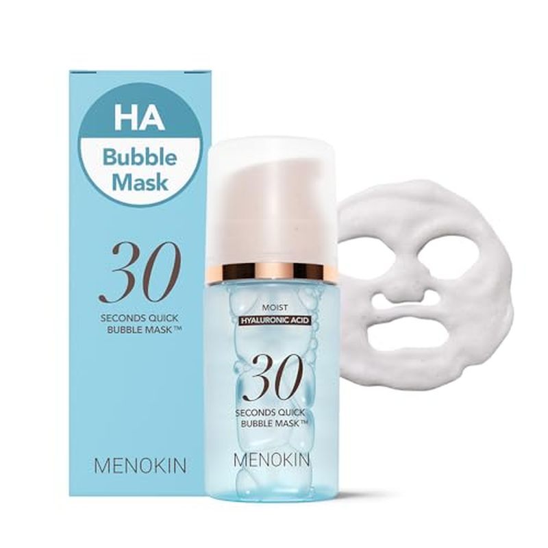 Máscara De Bolha Rápida MENOKIN 30 Segundos [BRIGHT]-[Vitamina C] [Glutationa & amp ; Niacinamida] Em Micro-Bolhas Para
