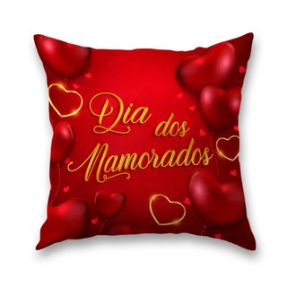Capa Almofada 40x40 Decoração Especial Tema Dia dos Namorados Romântico Data Especial Amor