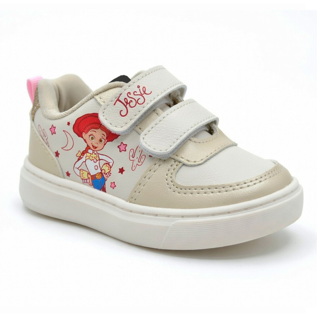 Tênis Toy Story Jessie Infantil Disney Menina Gliter Dourado Boneca Resistente Fecho Ajustável