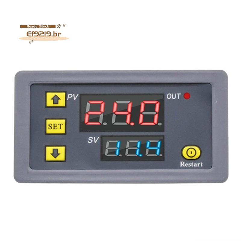 [Oferta Especial E] Relé De Atraso De Tempo Digital Display LED Interruptor De Controle De Temporizador De Ciclo Tempori