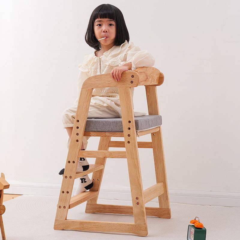 Cadeira de jantar infantil de madeira maciça, cadeira de mesa de jantar para comer, assento de elevação de crescimento,