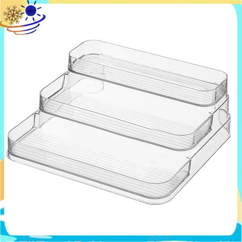 [Le's Shop] Organizador De Cosméticos PET De 3 Camadas , Perfume De Mesa , Boneca , Expositor , Temperos De Cozinha