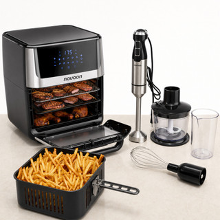 KIT AIR FRYER 12L E MIXER INOX COMPLETO