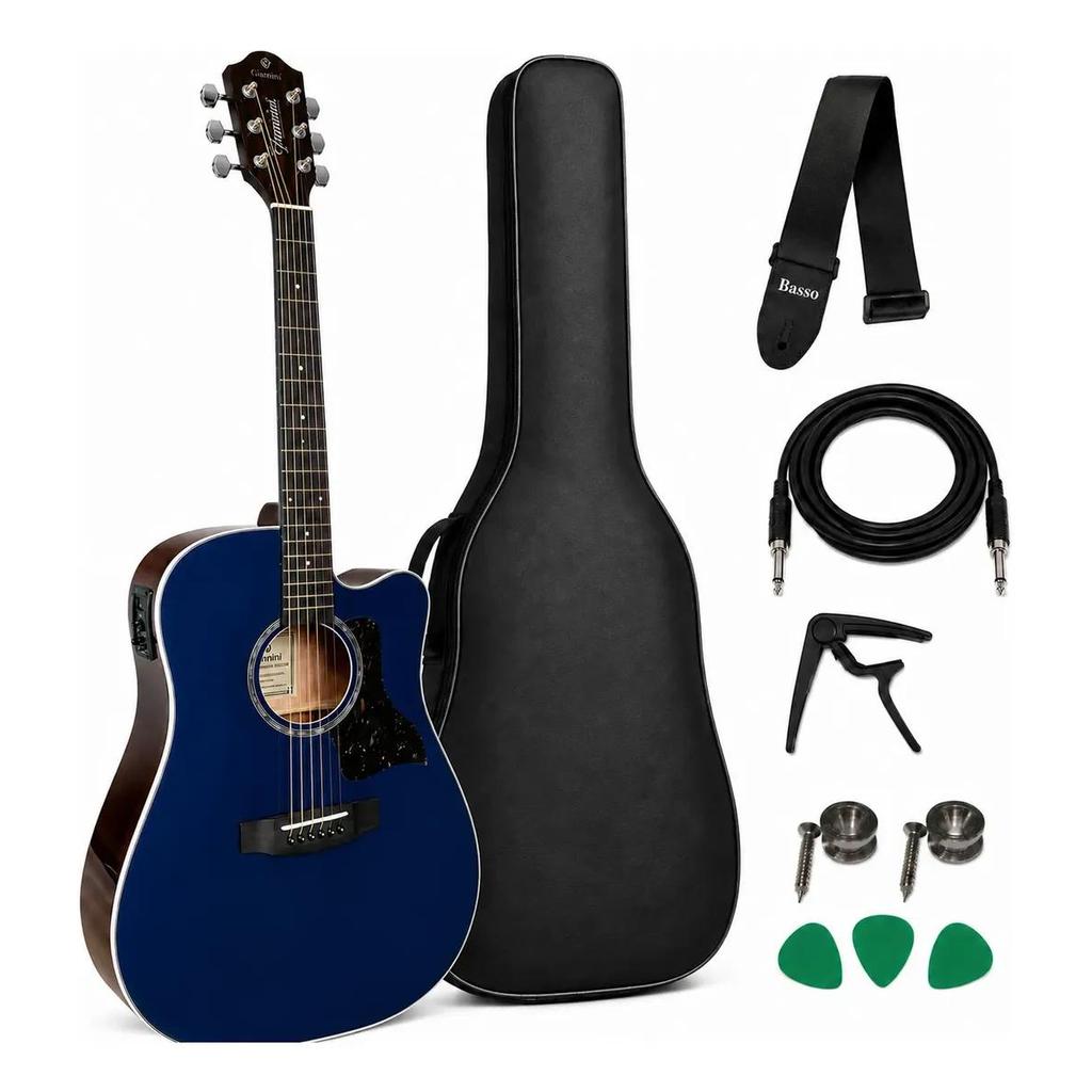 Kit Violão Giannini Gdc Plus Ceq Mb E Capa Ee Acessórios Mar