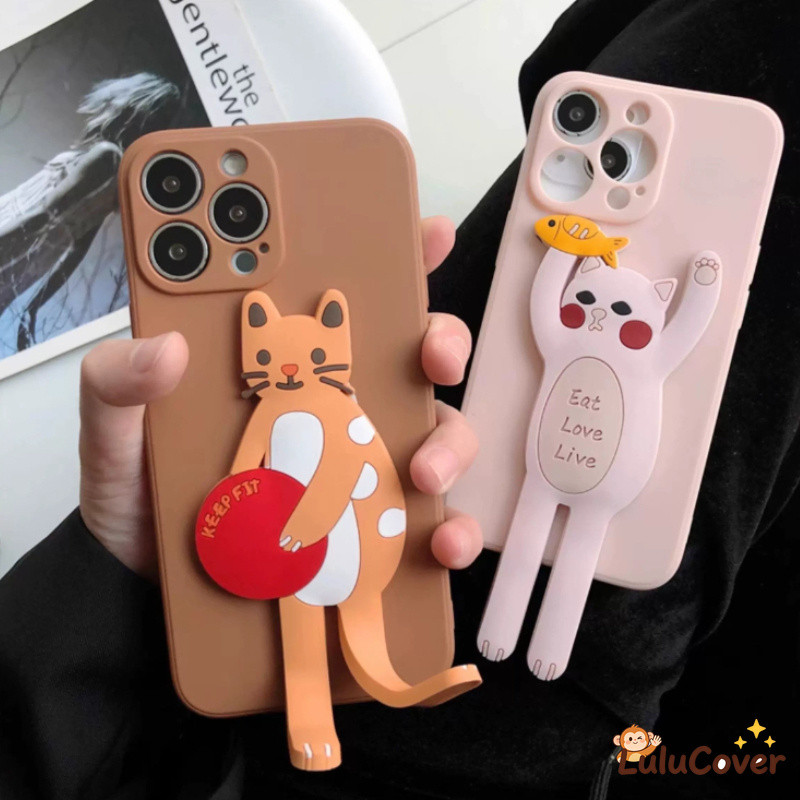 Capa De Suporte Dobrável De Animal 3D Criativo Para OPPO A53 A9 A5 A31 2020 A53S A3S A12E A83 A91 R17 R15 R11 R11S R9 R9