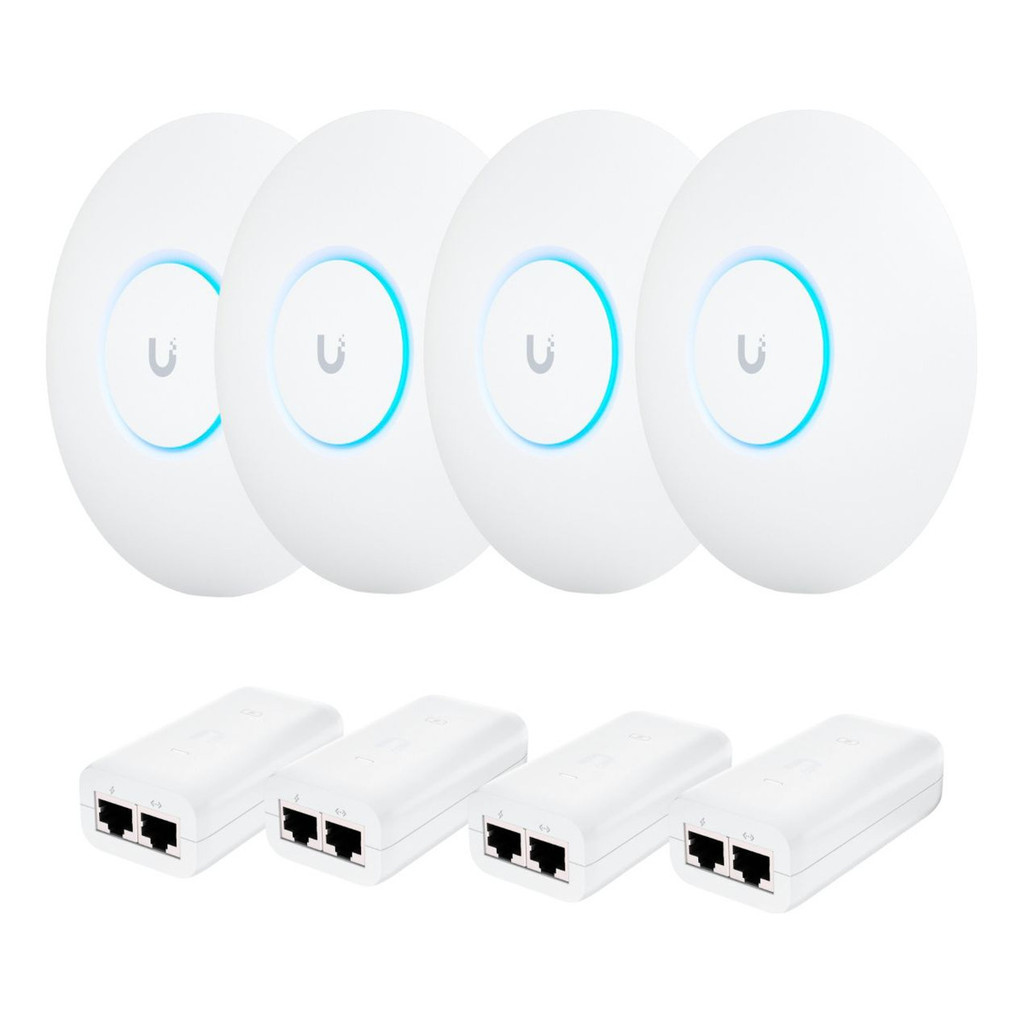 Access Point Ubiquiti Unifi U6+ Plus + Fonte Poe Kit C\ 4uni