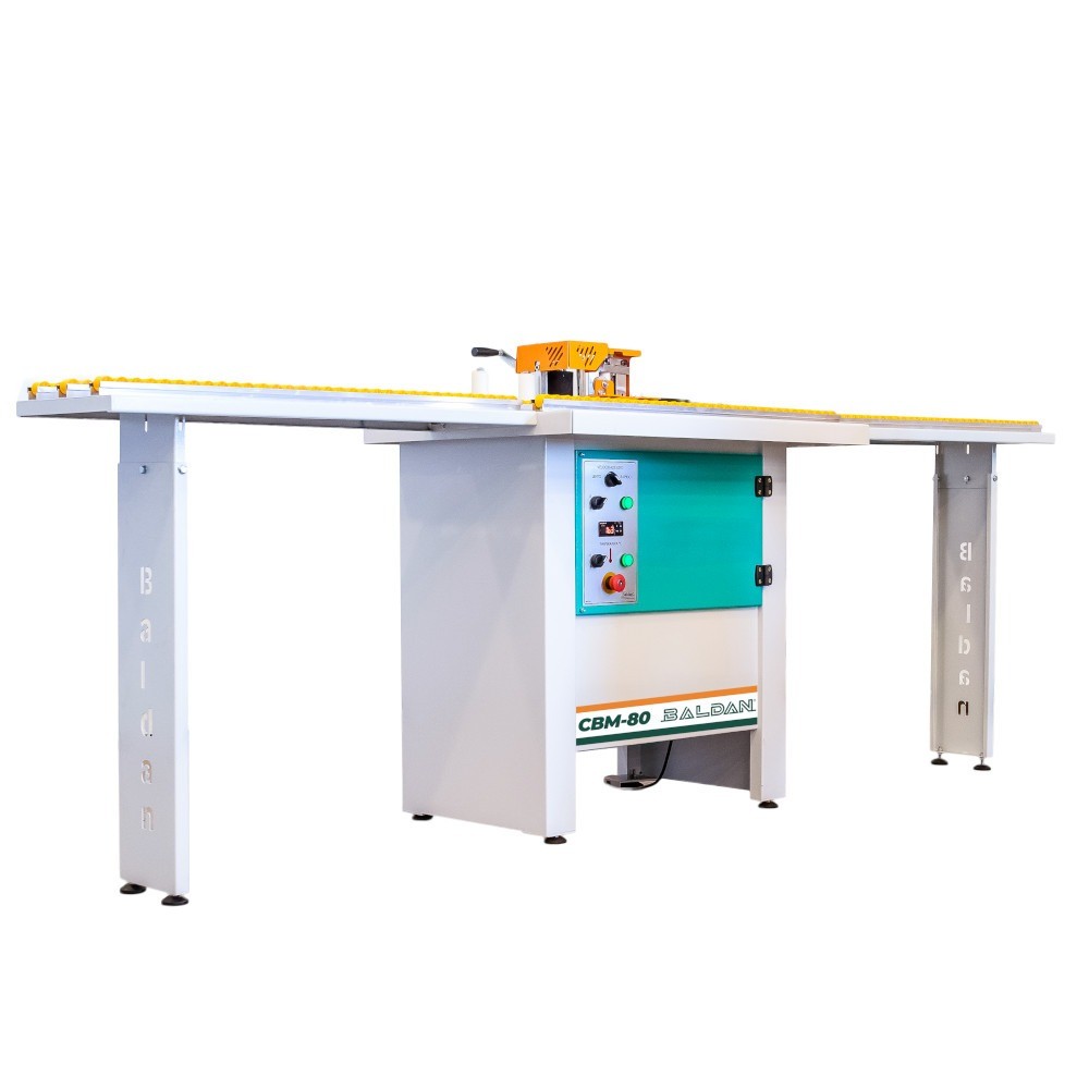 Coladeira de bordas 1.300W com mesa roletada monofásica CBM-80 - Baldan