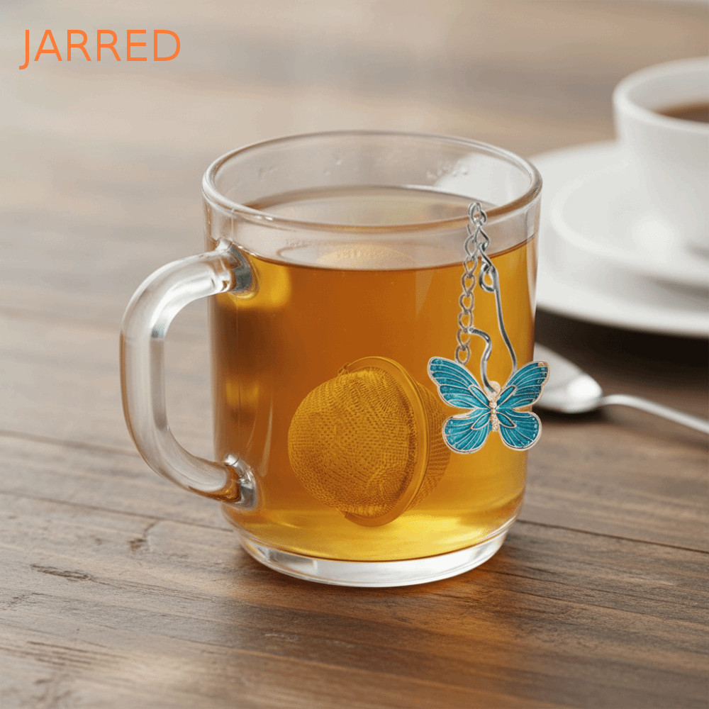 JARRED 2 Pcs Bola De Filtro De Chá , Infusor Com Corrente De Abelha Borboleta À Prova De Ferrugem De Aço Inoxidável