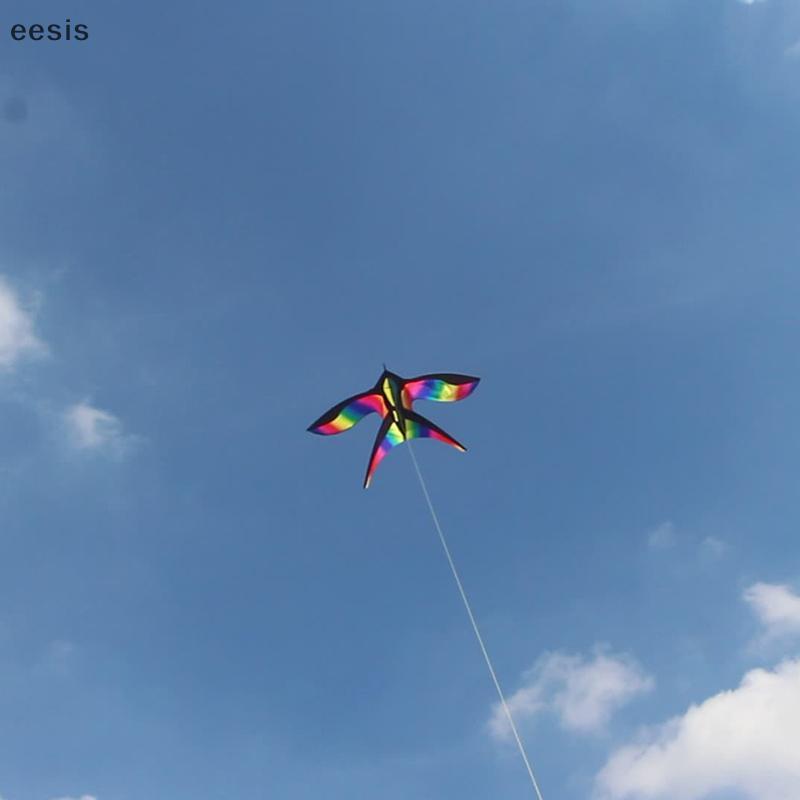 eesis Grande Arco-Íris Pássaro Pipas Com Alça Linha Tecido De Náilon Andorinha Pipa Diversão Ao Ar Livre Brinquedo Espor